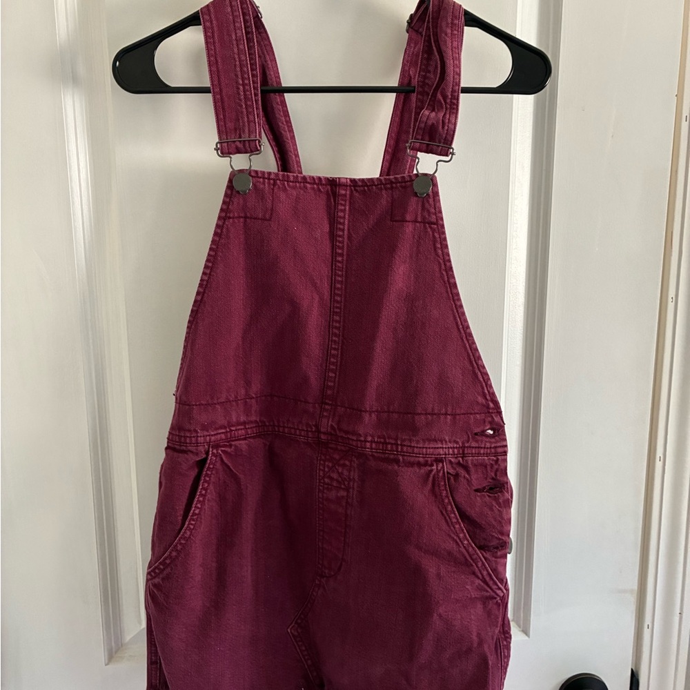 Free People Deep Red Women's Overall Dress